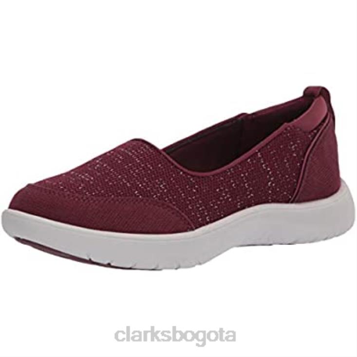 Clarks 0DX8L1904 Zapatilla clarks adella blush de textil burdeos para mujer mujer textil burdeos
