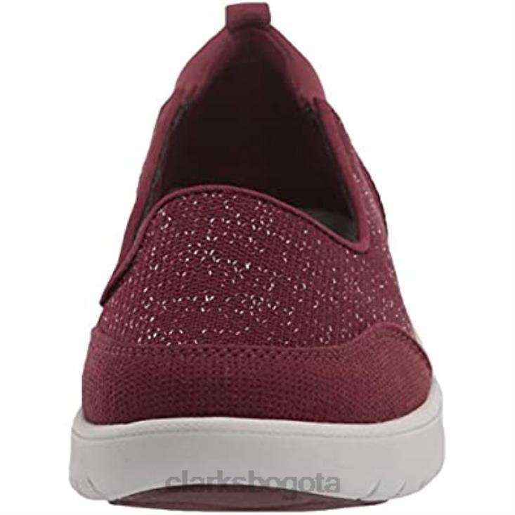 Clarks 0DX8L1904 Zapatilla clarks adella blush de textil burdeos para mujer mujer textil burdeos