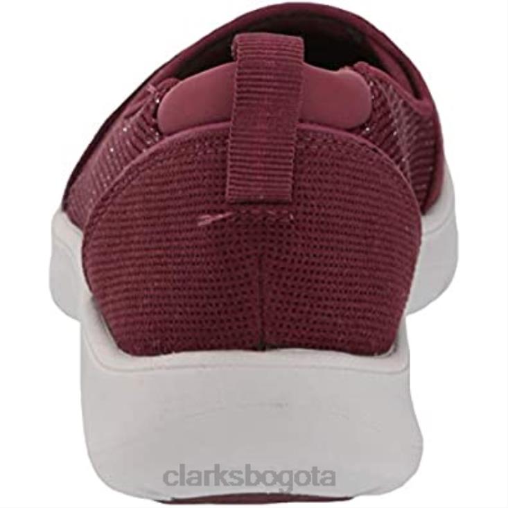 Clarks 0DX8L1904 Zapatilla clarks adella blush de textil burdeos para mujer mujer textil burdeos