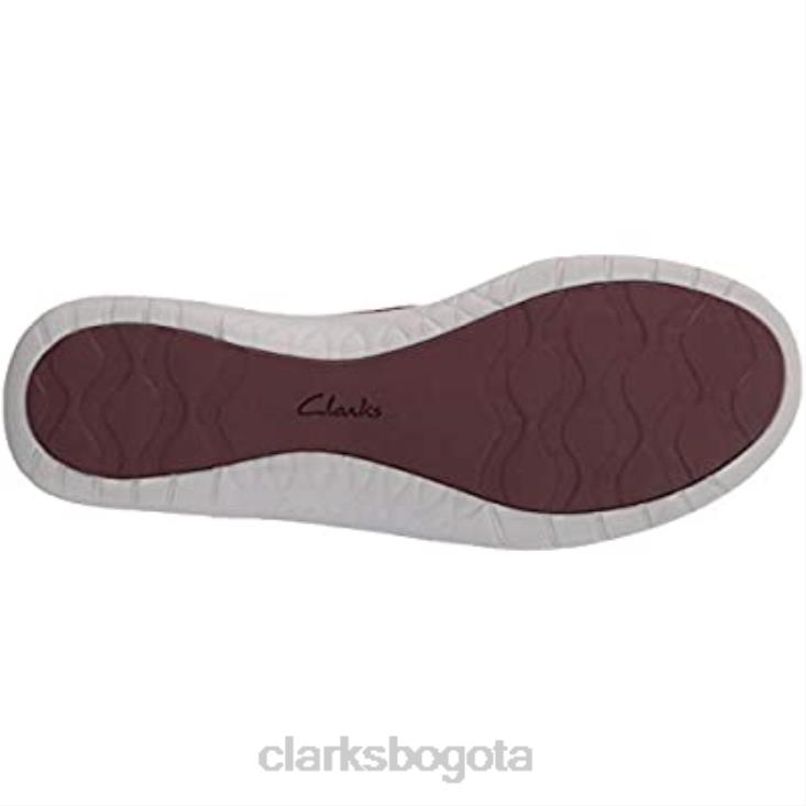 Clarks 0DX8L1904 Zapatilla clarks adella blush de textil burdeos para mujer mujer textil burdeos