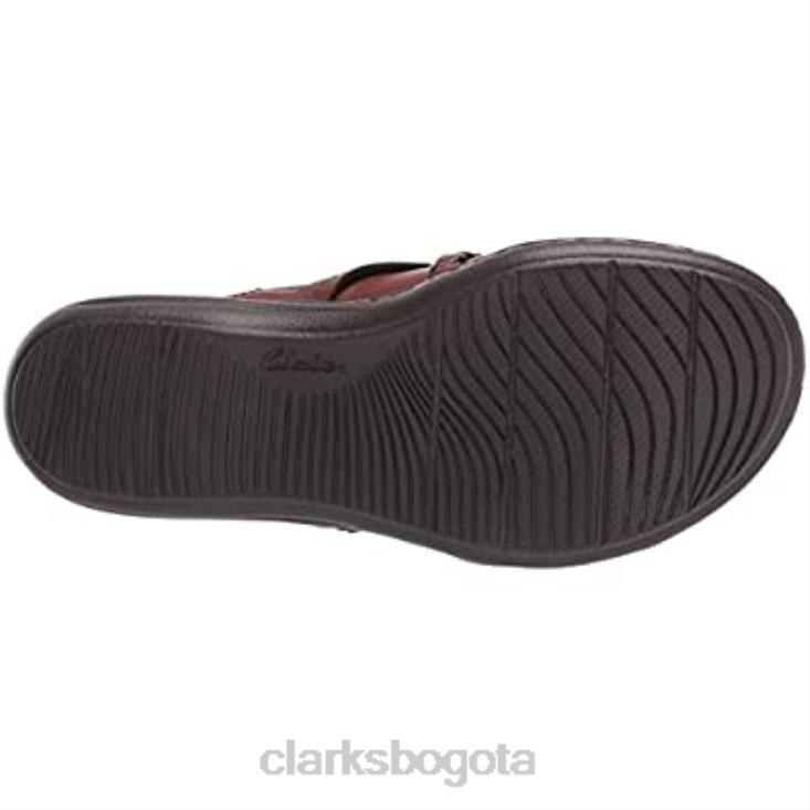 Clarks 0DX8L1906 Zueco Clarks Laurieann Step para mujer de piel color canela oscuro mujer cuero bronceado oscuro
