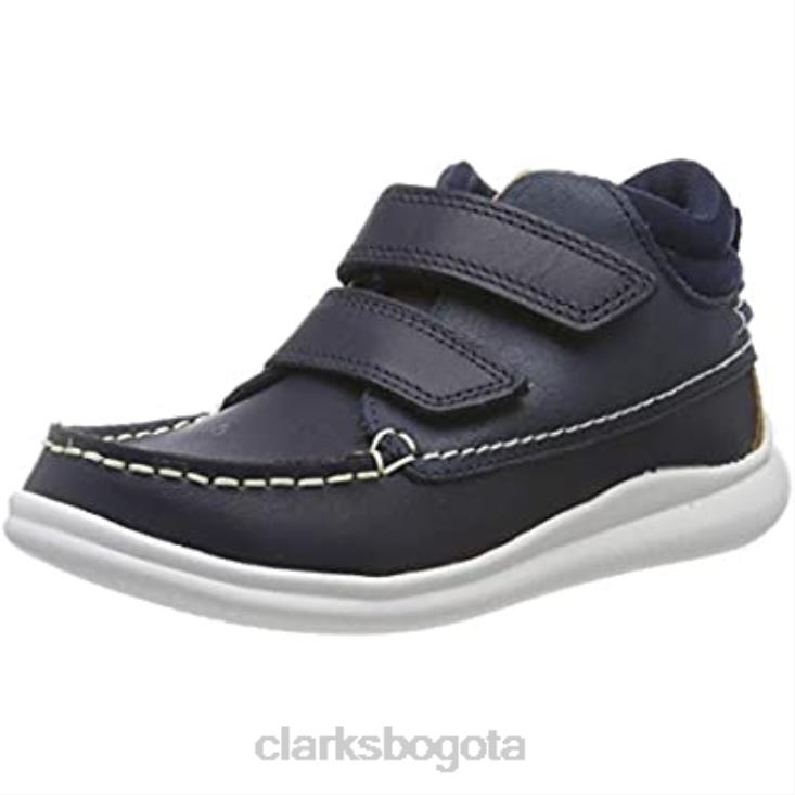 Clarks 0DX8L1908 Zapatillas altas niño cloud air k piel azul marino piel marino niño clarks niños cuero azul marino cuero azul marino
