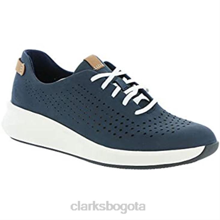 Clarks 0DX8L191 zapatos clarks un rio tie para mujer nubuck azul marino mujer nubuck azul marino