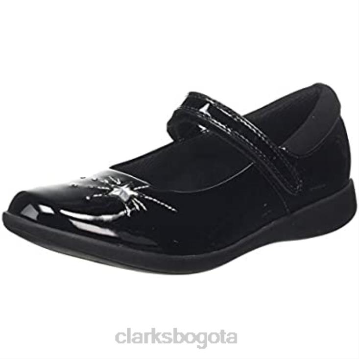 Clarks 0DX8L1910 sandalias de punta cerrada para niña etch spark k negro clarks niños negro