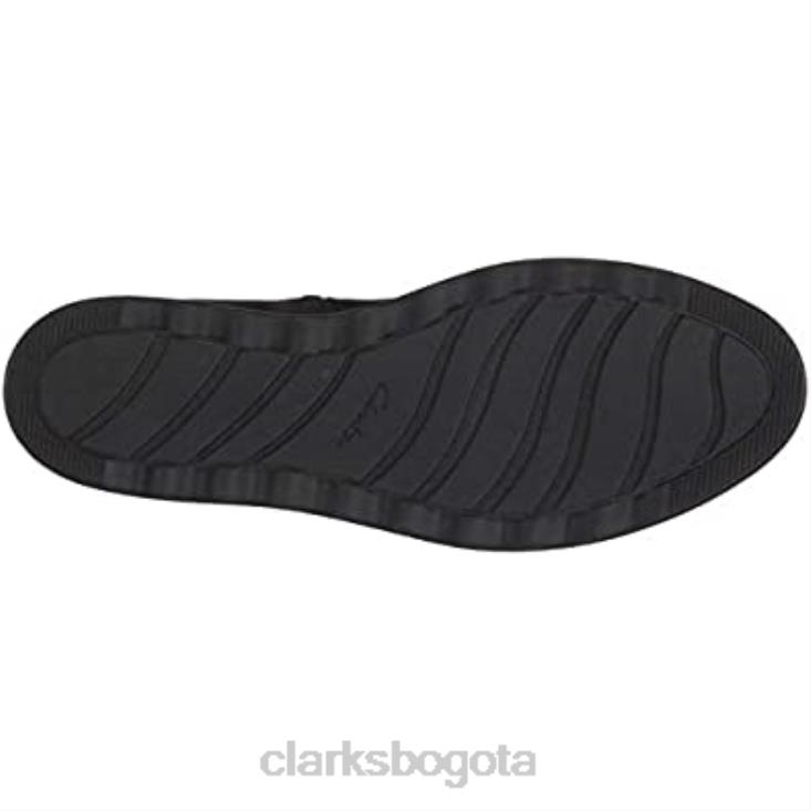 Clarks 0DX8L1911 botines sharon spring para mujer clarks ante negro con ribete tostado oscuro mujer gamuza negra con ribete tostado oscuro