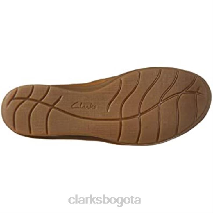 Clarks 0DX8L1916 Mocasines clarks Hope Porter de cuero tostado para mujer mujer cuero marrón
