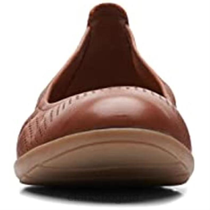 Clarks 0DX8L1921 Bailarinas clarks jenette easy de piel metalizada/suela blanca para mujer mujer