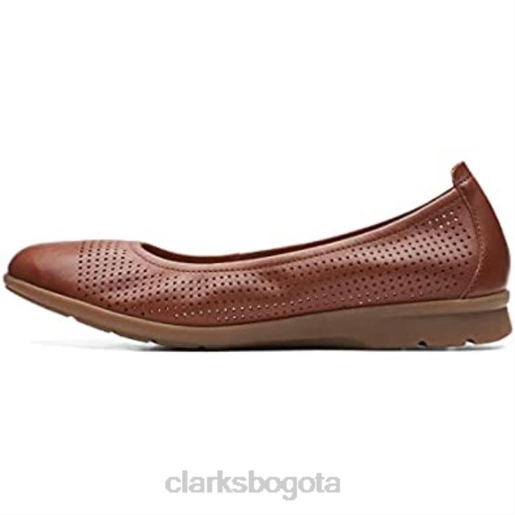 Clarks 0DX8L1922 Clarks jenette easy bailarinas de mujer de piel color canela mujer