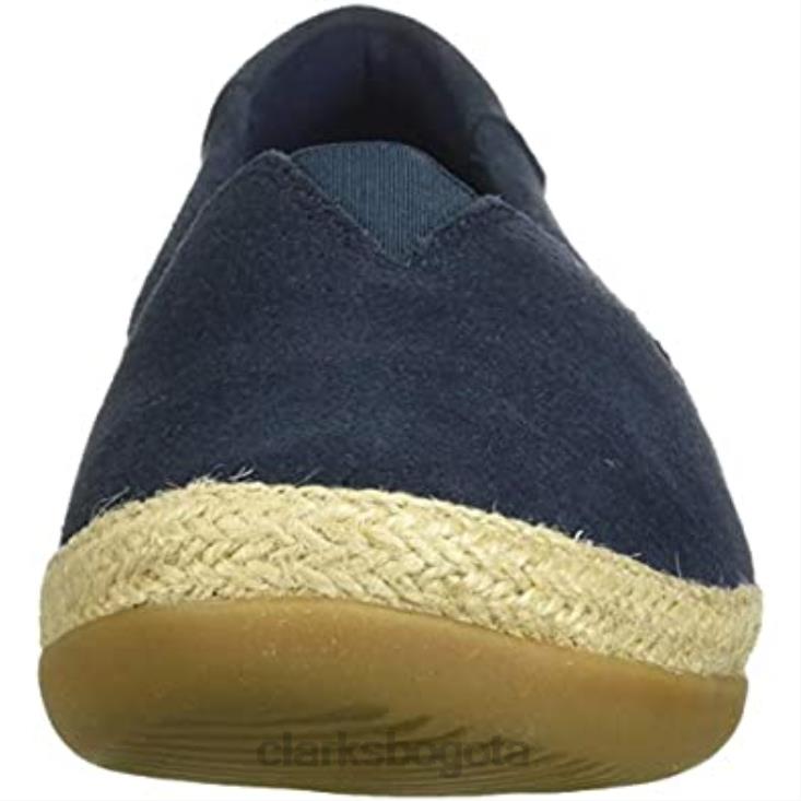 Clarks 0DX8L1929 Mocasines Danelly Sky de ante azul marino de Clarks para mujer mujer