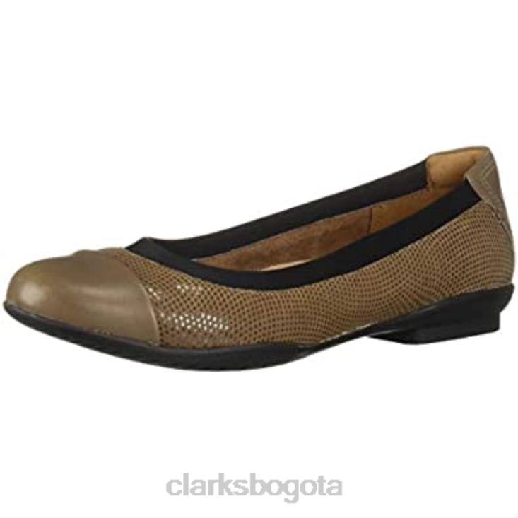 Clarks 0DX8L1940 guijarro interés nobuck mujer neenah garden ballet flat clarks mujer nubuck interés guijarro