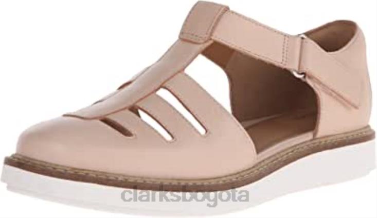 Clarks 0DX8L1942 clarks de cuero nude glick delta glick delta para mujer mujer cuero desnudo