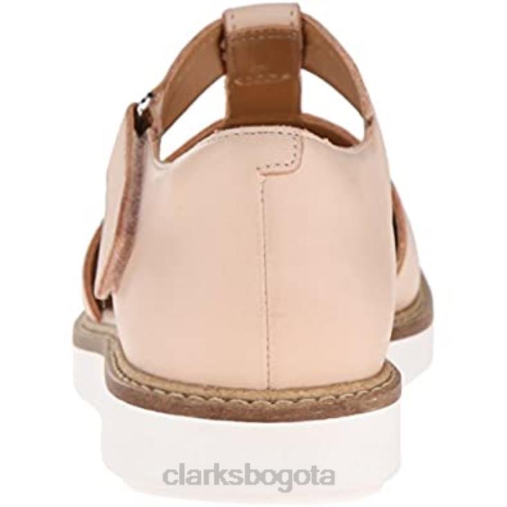Clarks 0DX8L1942 clarks de cuero nude glick delta glick delta para mujer mujer cuero desnudo