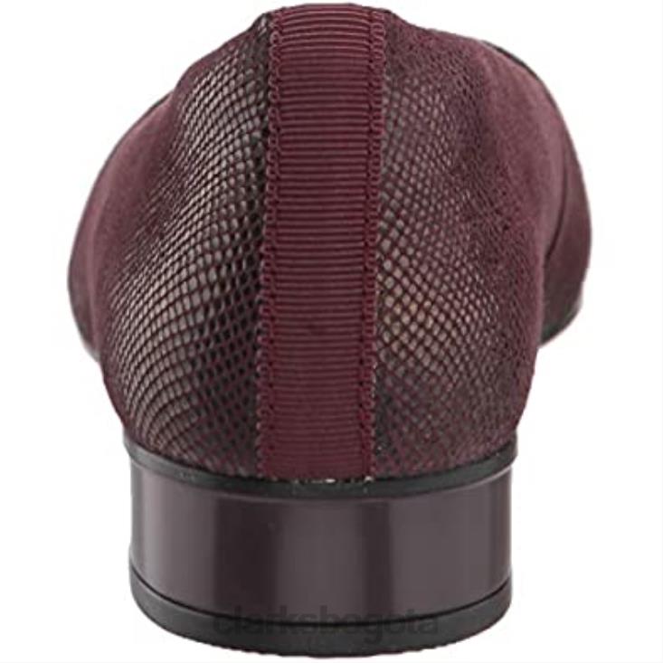 Clarks 0DX8L1945 Salón clarks juliet petra de mujer sintético ante estampado burdeos mujer ante burdeos estampado sintético