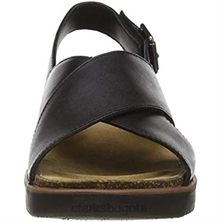 Clarks 0DX8L1947 Sandalia cruzada clarks elayne mujer negra mujer cuero negro