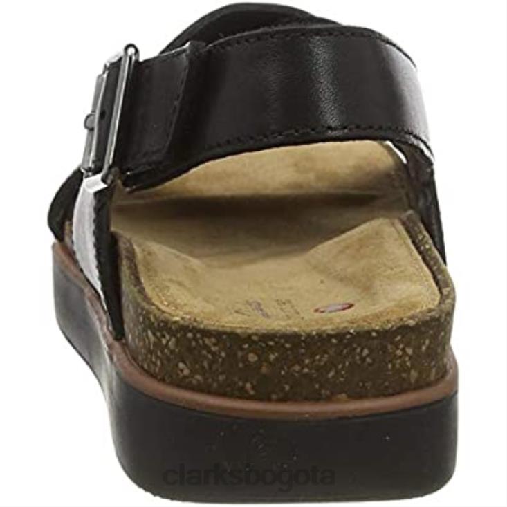 Clarks 0DX8L1947 Sandalia cruzada clarks elayne mujer negra mujer cuero negro