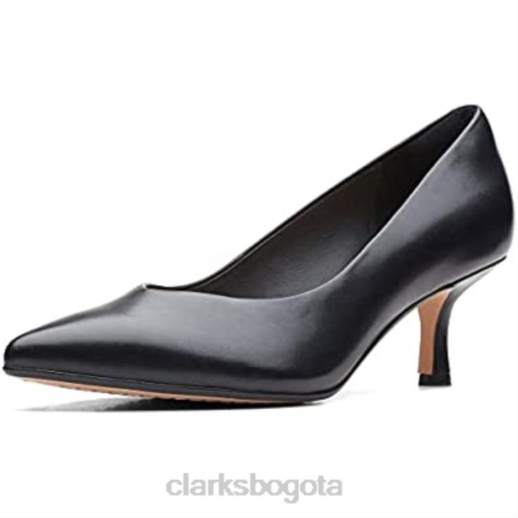 Clarks 0DX8L195 Zapatillas Clarks Violet 55 Court Mujer Negras mujer negro