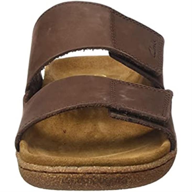 Clarks 0DX8L1950 sandalia tipo chancla con correa pilton para hombre de nobuk marrón clarks hombres nubuck marrón