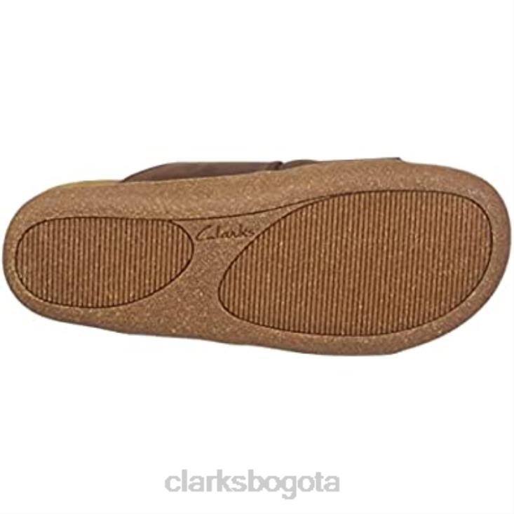 Clarks 0DX8L1950 sandalia tipo chancla con correa pilton para hombre de nobuk marrón clarks hombres nubuck marrón