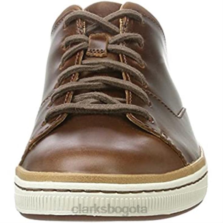 Clarks 0DX8L1956 zapatos brogue de encaje norsen para hombre lea color tostado oscuro clarks hombres lea bronceado oscuro