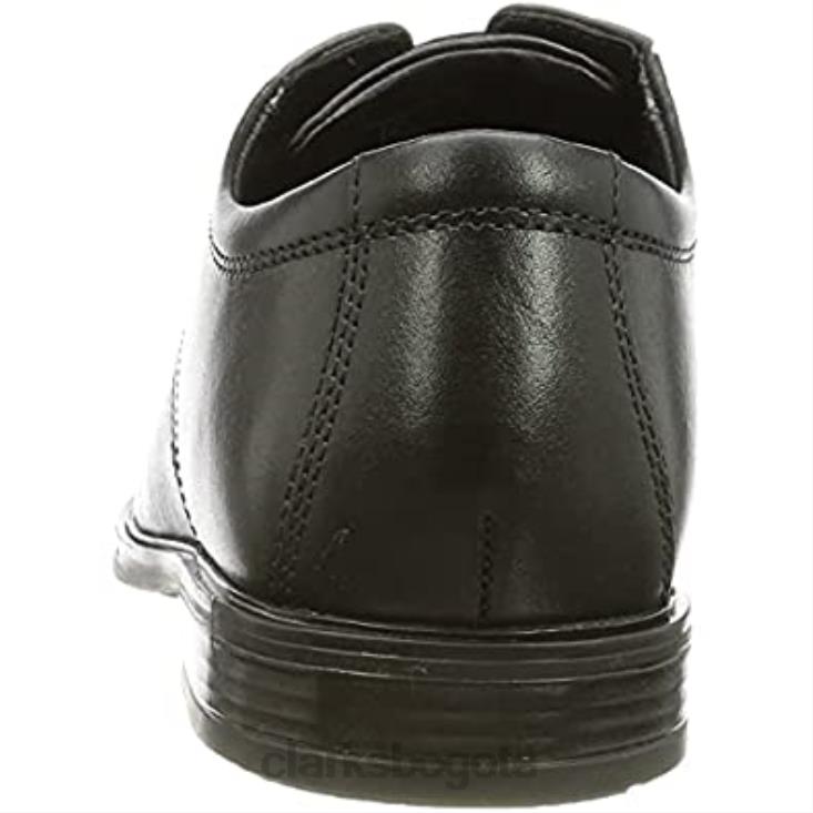 Clarks 0DX8L1965 zapatos planos howard walk oxford clarks negros para hombre hombres cuero negro