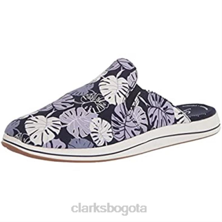 Clarks 0DX8L1975 Mule Breeze Shore para mujer Clarks Lavender Combi Canvas mujer lienzo combinado lavanda