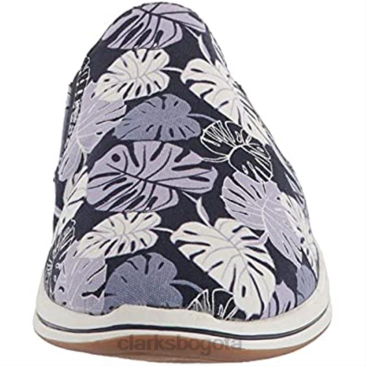 Clarks 0DX8L1975 Mule Breeze Shore para mujer Clarks Lavender Combi Canvas mujer lienzo combinado lavanda