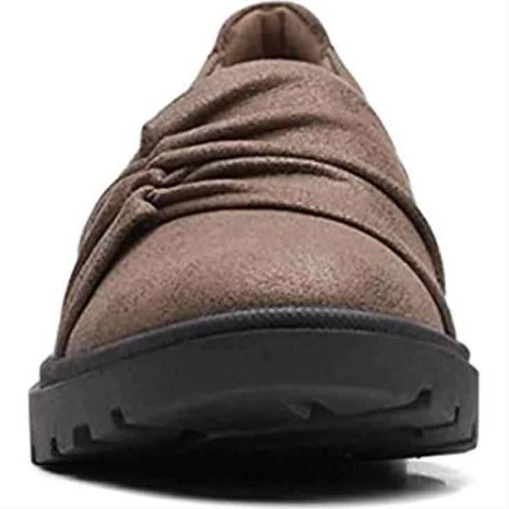 Clarks 0DX8L198 mocasín mujer estilo calla plano bronce metalizado sintético clarks mujer bronce metálico sintético