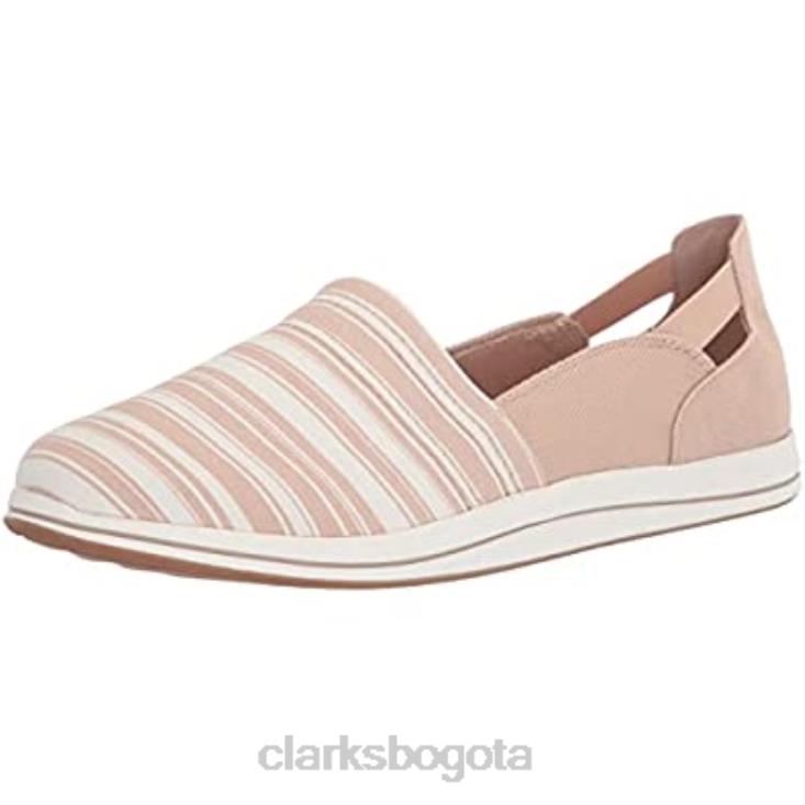 Clarks 0DX8L1980 Mocasines Breeze Step de lona color topo para mujer Clarks mujer