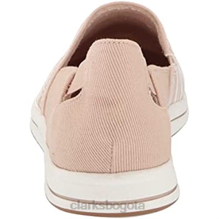 Clarks 0DX8L1980 Mocasines Breeze Step de lona color topo para mujer Clarks mujer
