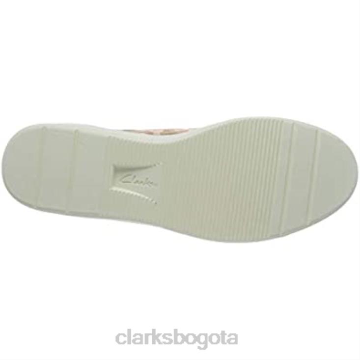 Clarks 0DX8L1986 Zapatilla clarks layton pace de mujer en ante dorado rosa mujer
