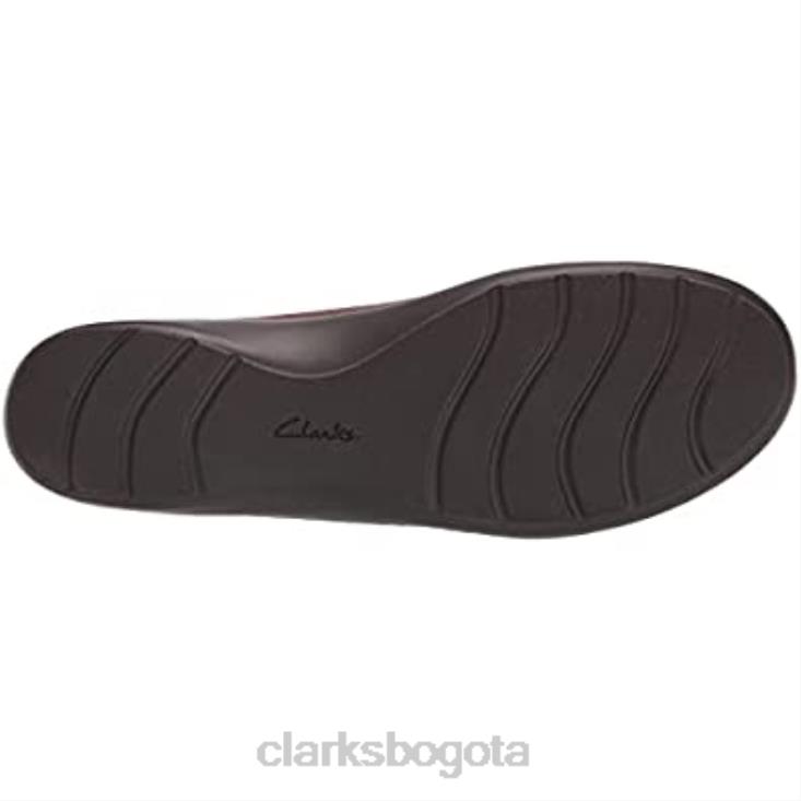 Clarks 0DX8L1987 Mocasines clarks cora viola de cuero tostado oscuro para mujer mujer cuero bronceado oscuro