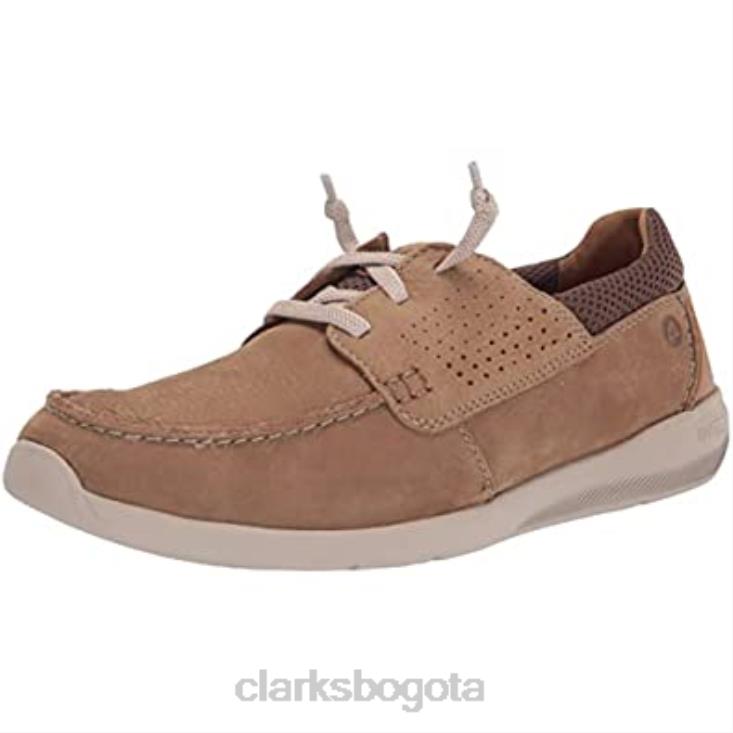 Clarks 0DX8L1992 Zapatilla clarks gorwmoc de nobuk arena oscura para hombre hombres nubuck arena oscura