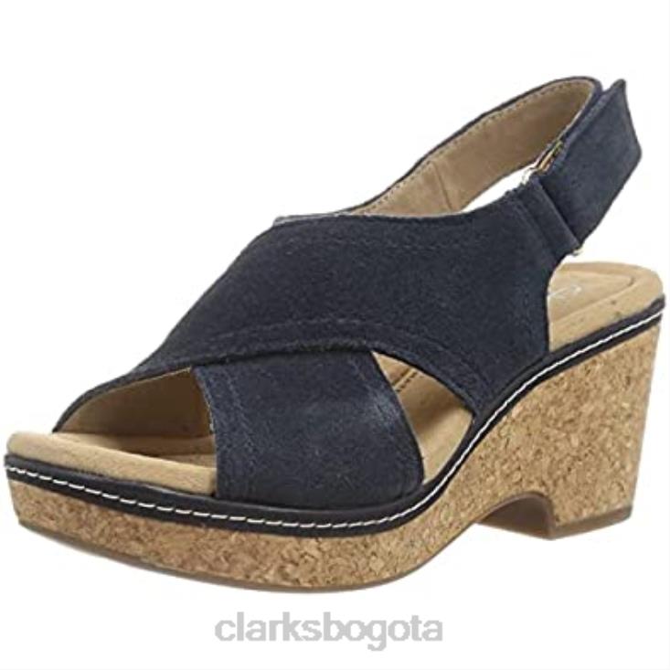 Clarks 0DX8L1997 sandalia con cuña giselle cove para mujer clarks azul marino mujer Armada