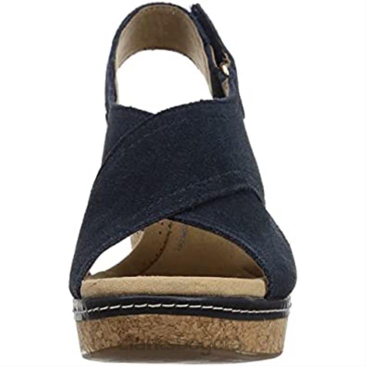 Clarks 0DX8L1997 sandalia con cuña giselle cove para mujer clarks azul marino mujer Armada