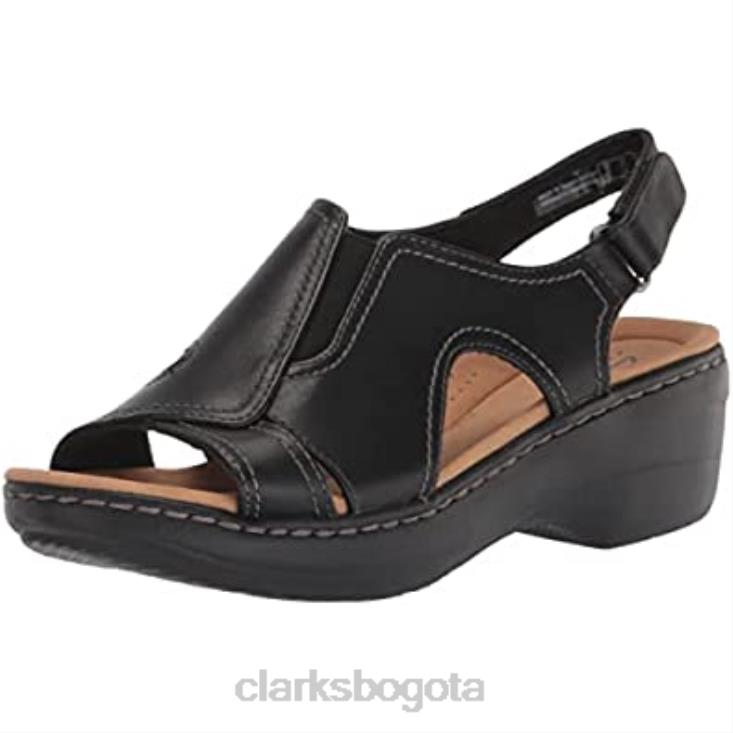 Clarks 0DX8L1999 sandalia con cuña estilo merliah para mujer clarks cuero tostado mujer