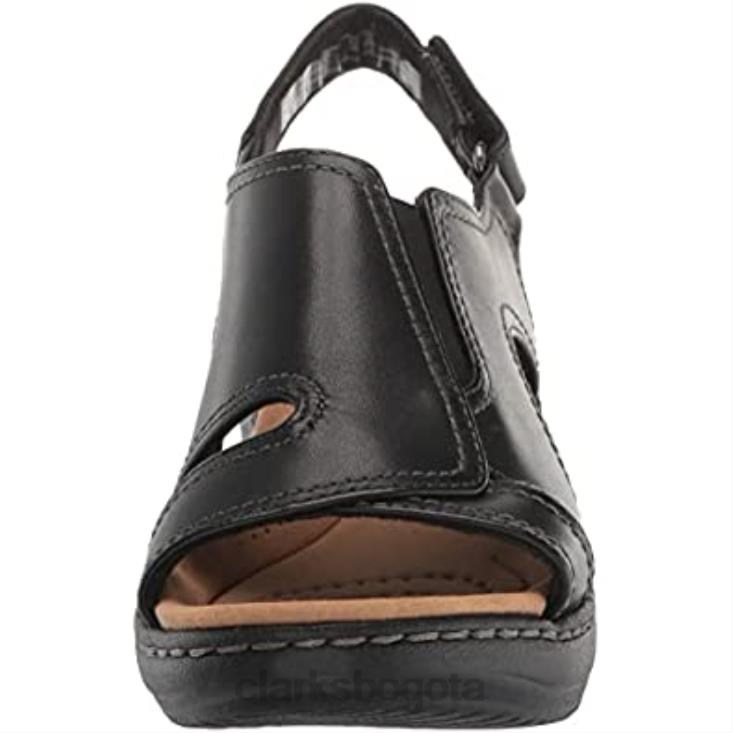 Clarks 0DX8L1999 sandalia con cuña estilo merliah para mujer clarks cuero tostado mujer