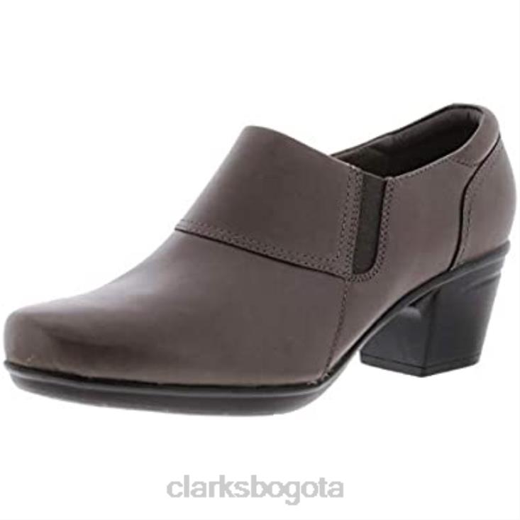 Clarks 0DX8L2 Zuecos con puntera cerrada de tela emslie de Clarks para mujer gris mujer