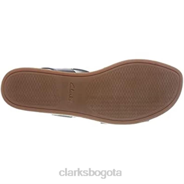 Clarks 0DX8L2011 Sandalia con cuña de corcho kimmei de mujer clarks negra mujer negro