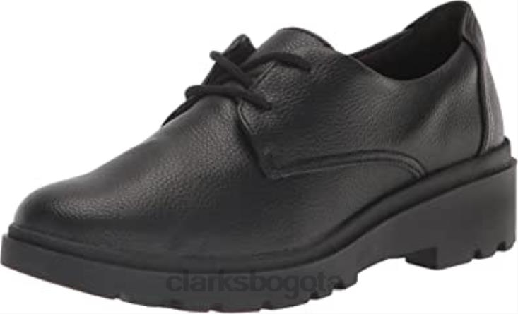 Clarks 0DX8L2014 clarks mujer calla ruby ​​oxford planas de cuero negro mujer cuero negro