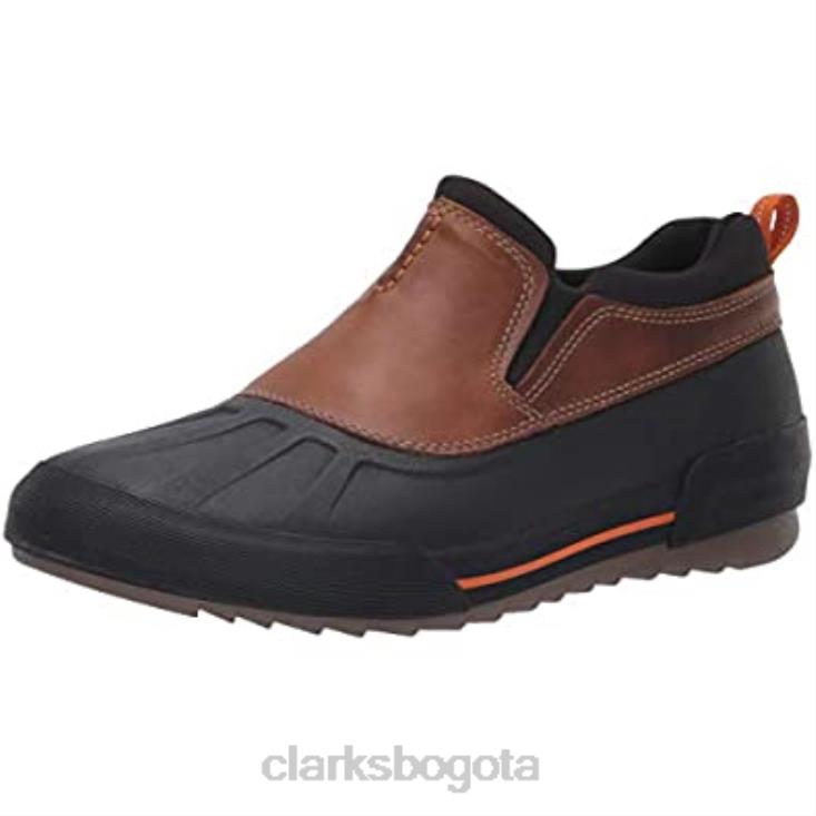 Clarks 0DX8L2015 Clarks Bowman Free Rashoe de cuero color canela oscuro para hombre hombres cuero bronceado oscuro