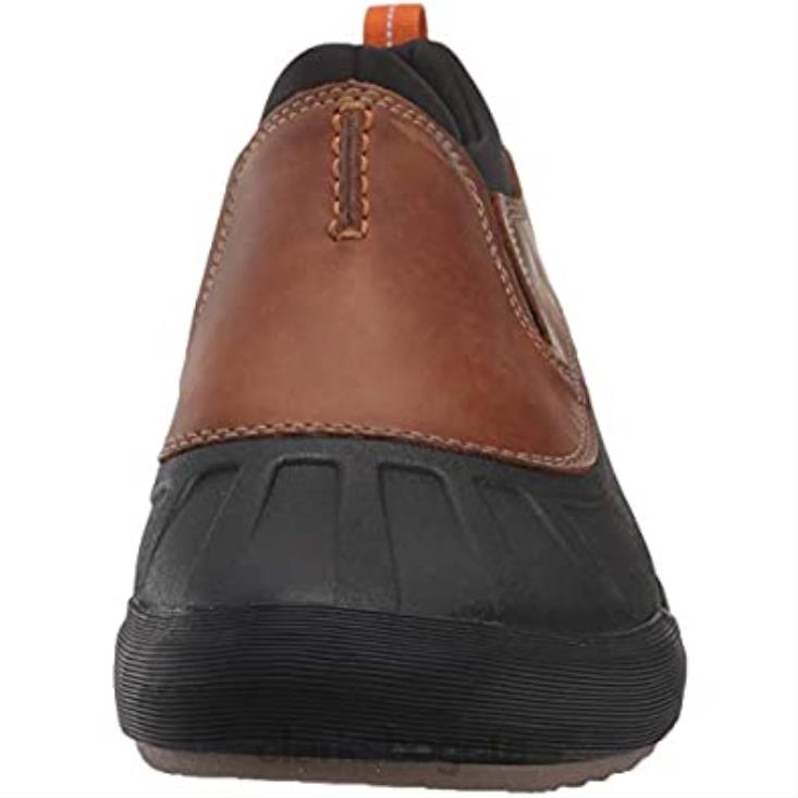 Clarks 0DX8L2015 Clarks Bowman Free Rashoe de cuero color canela oscuro para hombre hombres cuero bronceado oscuro