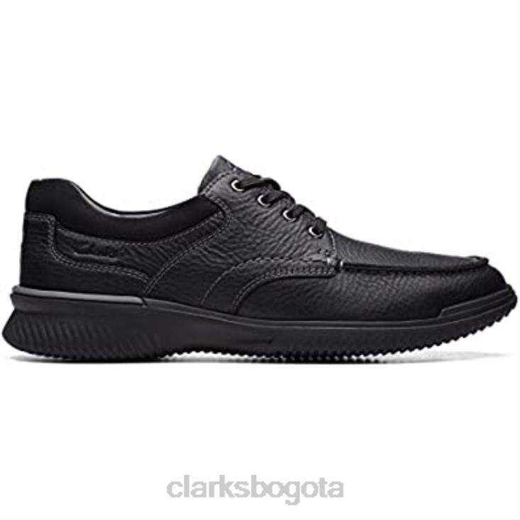 Clarks 0DX8L2024 Clarks Oxford de cuero negro para hombre Donaway Edge hombres cuero negro