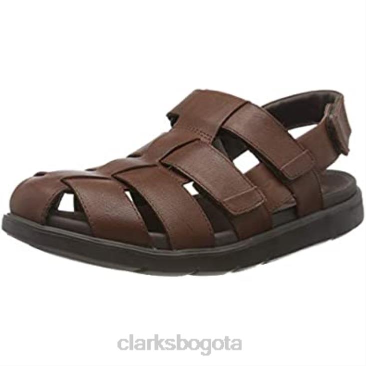 Clarks 0DX8L2025 Sandalias con puntera cerrada para hombre Unwilmore Ray de Clarks en marrón mahoga ny mahoga ny hombres caoba marrón caoba