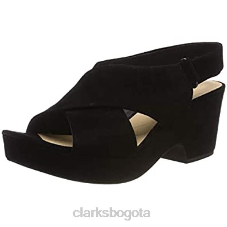 Clarks 0DX8L2027 sandalias clarks mujer negras con tira al tobillo mujer