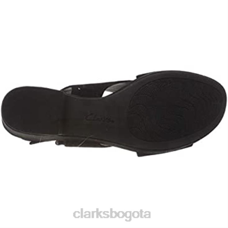 Clarks 0DX8L2027 sandalias clarks mujer negras con tira al tobillo mujer