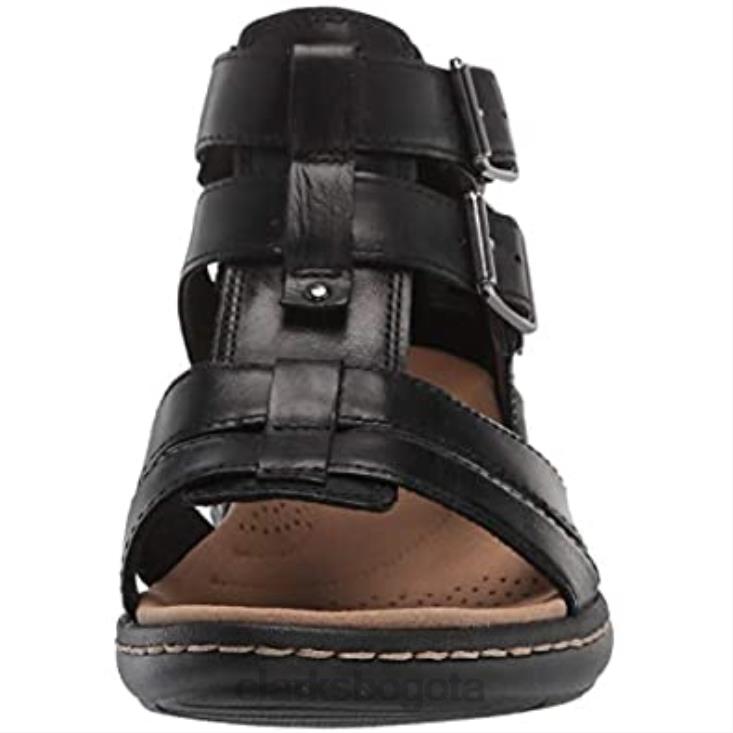 Clarks 0DX8L2029 sandalia plana laurieann remi para mujer clarks nobuck negro mujer nubuck negro