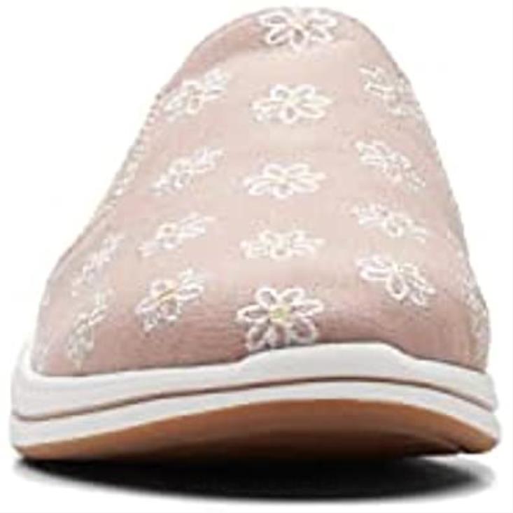 Clarks 0DX8L2030 Mule Breeze Shore para mujer color topo combi Canvas Clarks mujer lona combinada color topo