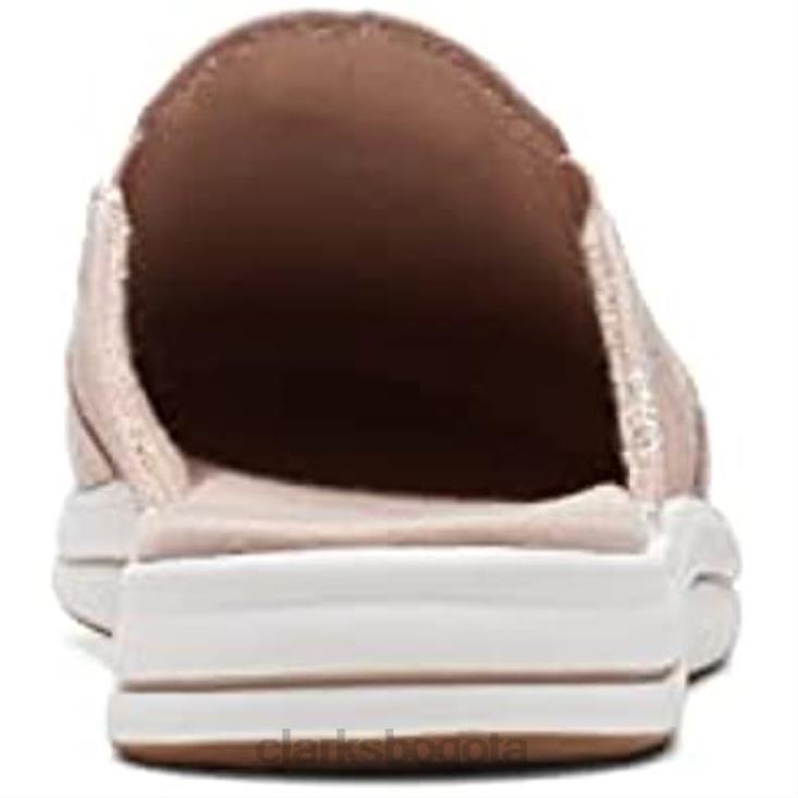 Clarks 0DX8L2030 Mule Breeze Shore para mujer color topo combi Canvas Clarks mujer lona combinada color topo