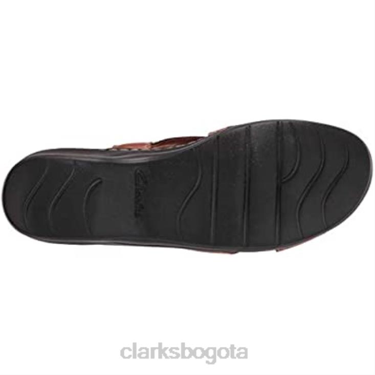 Clarks 0DX8L2031 sandalia plana lexi perla mujer clarks cuero tostado oscuro mujer cuero bronceado oscuro
