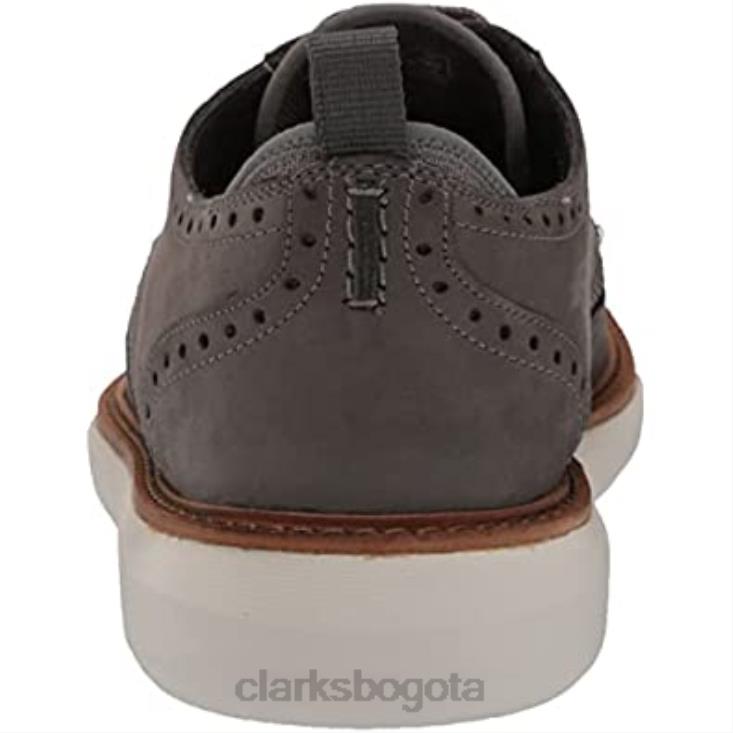 Clarks 0DX8L2035 Clarks Brantoxford de nobuk gris oscuro para hombre hombres nubuck gris oscuro